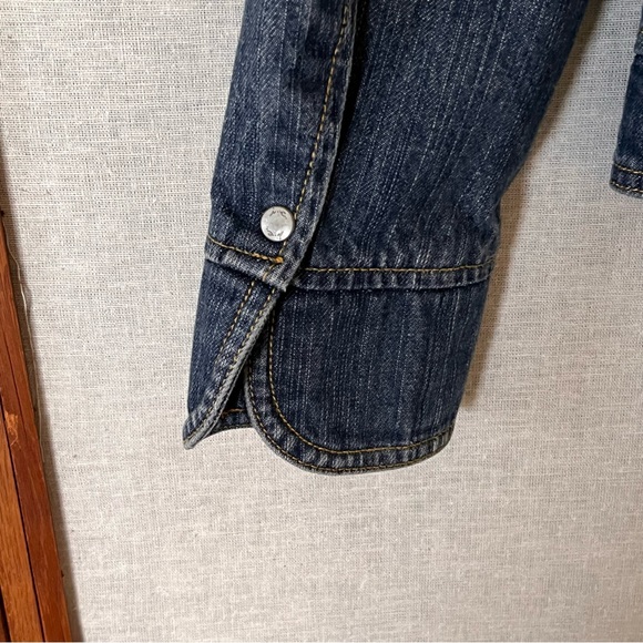 i. e. relaxed Zip Front Tailored Jean Jacket Blazer - Size Medium - Picture 3 of 9